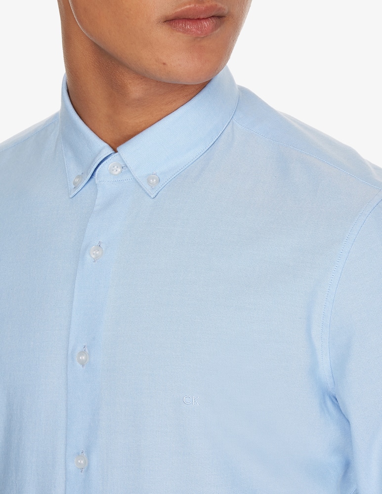 rinascente Calvin Klein Camicia washed oxford solid slim - Azzurro