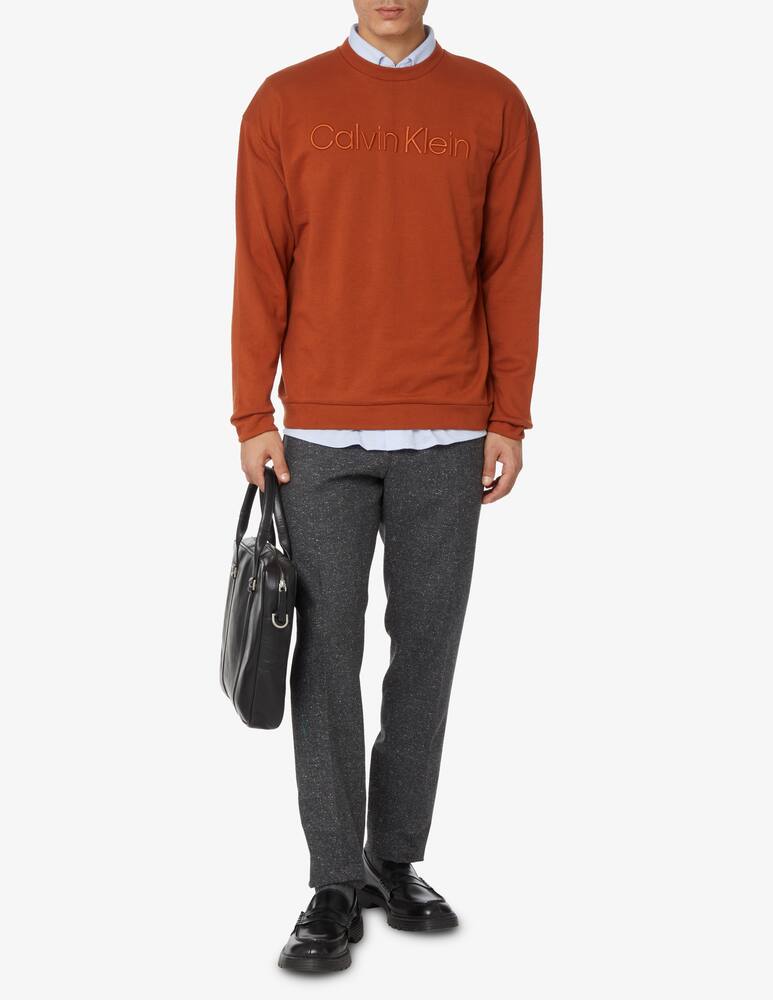 rinascente Calvin Klein Felpa girocollo iconic spacer comfort - Arancione