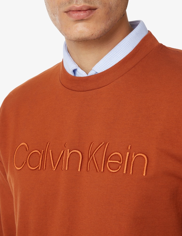 rinascente Calvin Klein Felpa girocollo iconic spacer comfort - Arancione