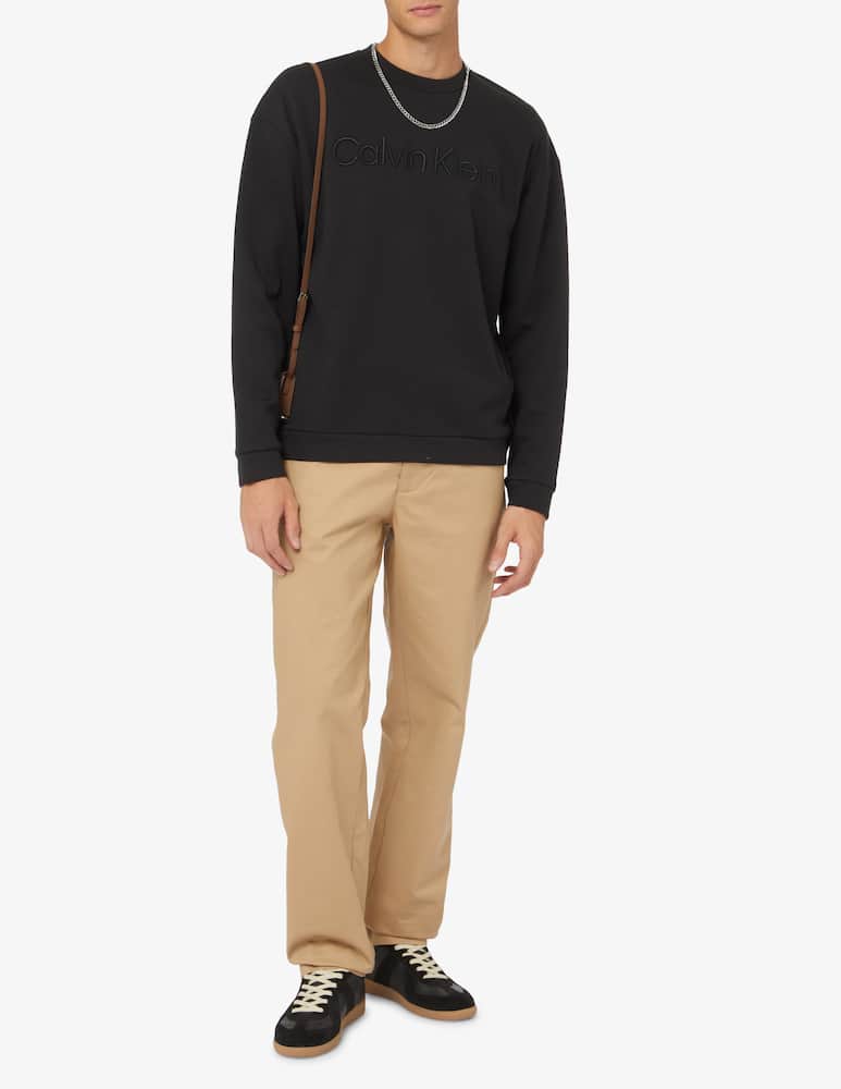 rinascente Calvin Klein Felpa girocollo iconic spacer comfort - Nero