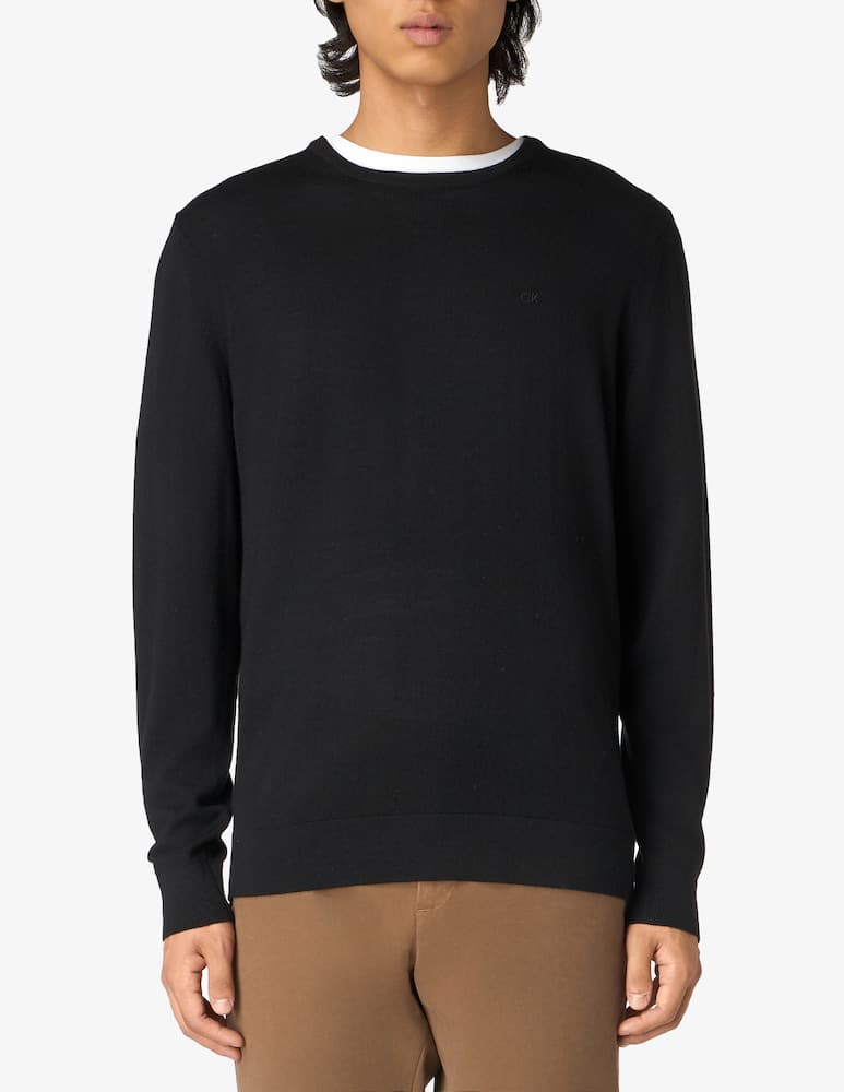 Calvin Klein Maglia girocollo lana merino - immagine 1