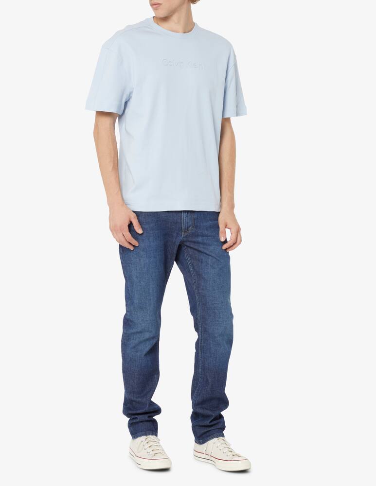 rinascente Calvin Klein Maglietta in cotone organico con logo - Blu