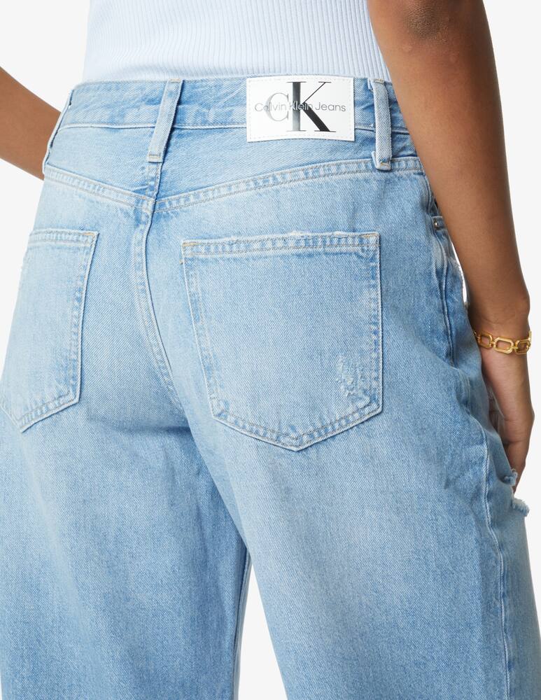 rinascente Calvin Klein Jeans 90 high rise straight jeans with rips - Light blue