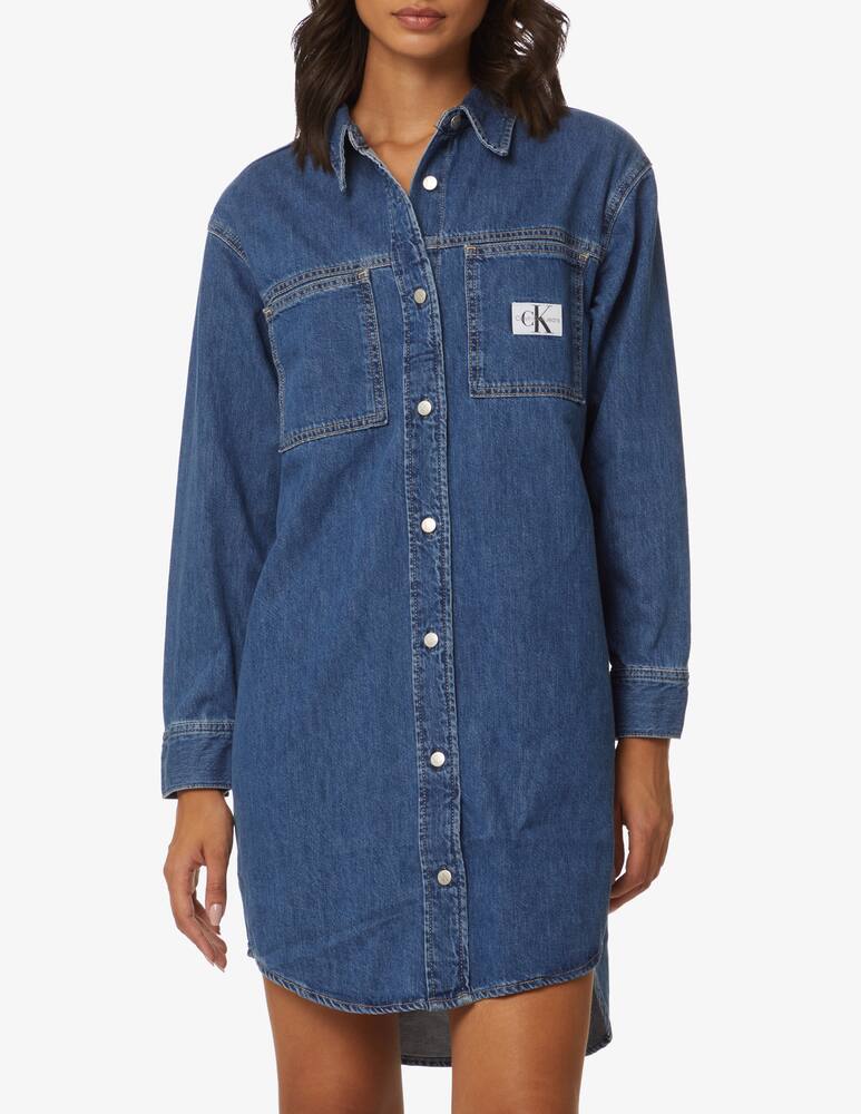 rinascente Calvin Klein Jeans Vestito di jeans over con manica lunga - Blu
