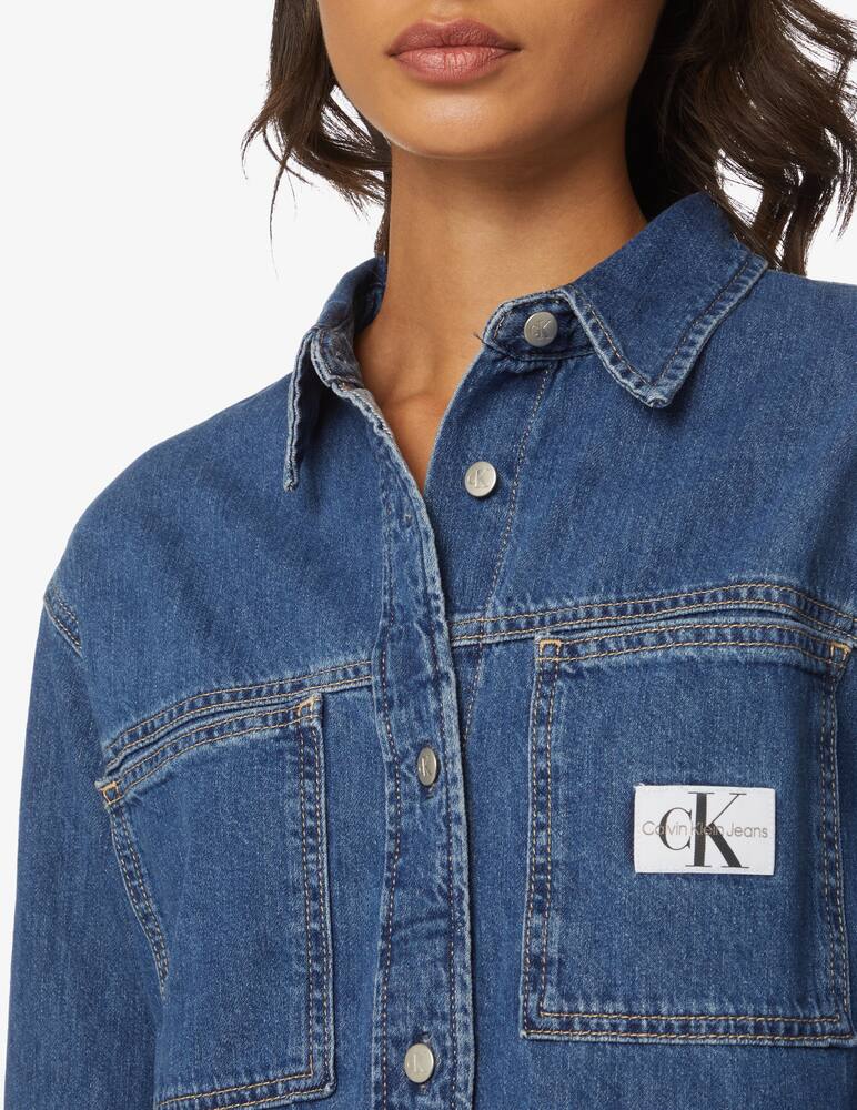 rinascente Calvin Klein Jeans Vestito di jeans over con manica lunga - Blu