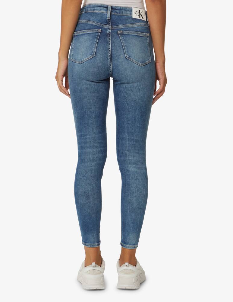 rinascente Calvin Klein Jeans High rise super skinny jeans with rips - Blue