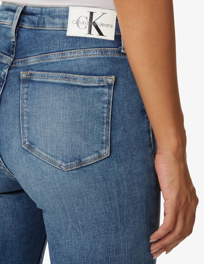 rinascente Calvin Klein Jeans High rise super skinny jeans with rips - Blue