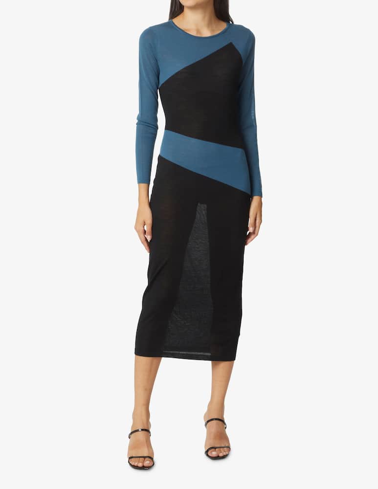 Calvin Klein Vestito midi in lana - Blu - immagine 1 Calvin Klein Vestito midi in lana - Blu - immagine 1