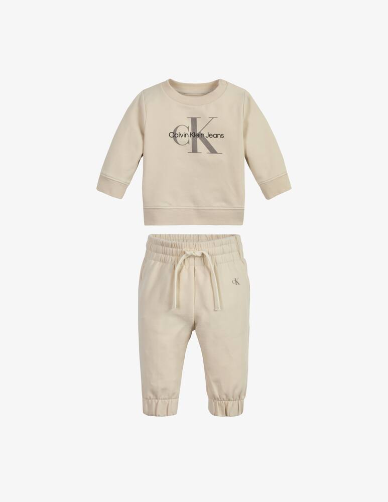 Calvin Klein Set felpa in cotone monogram - Beige - immagine 1 Calvin Klein Set felpa in cotone monogram - Beige - immagine 1