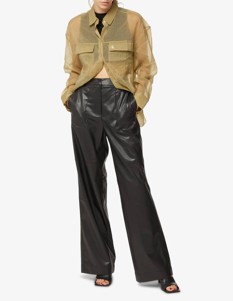 rinascente Calvin Klein Jeans Widee faux leather trousers - Black