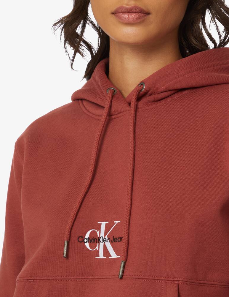 rinascente Calvin Klein Jeans Monogram cotton blend hoodie - Red