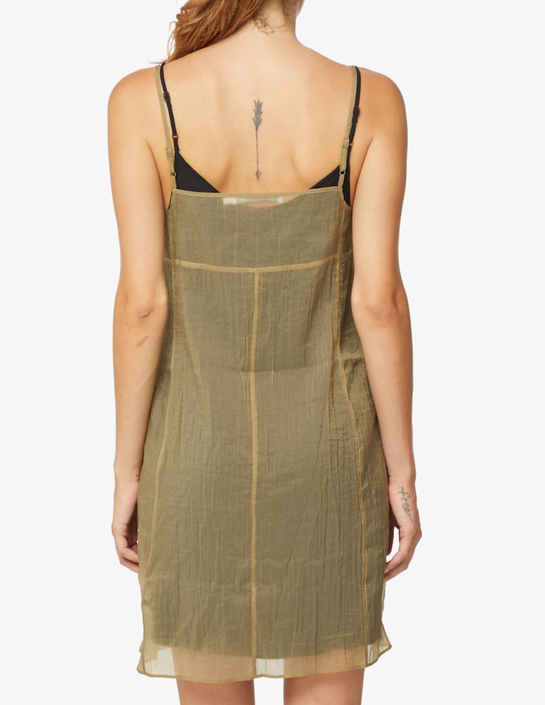 rinascente Calvin Klein Jeans Abito mini senza maniche in organza - Beige