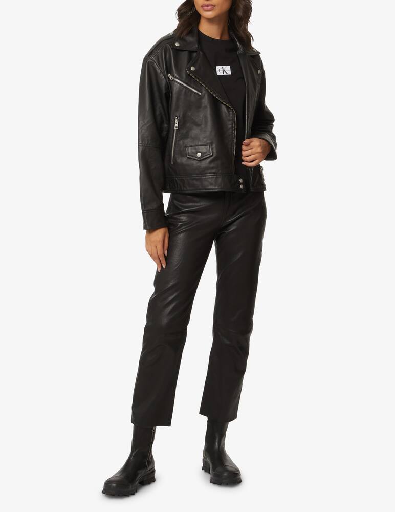 Calvin Klein Jeans Leather oversized jacket - Black - picture 2 Calvin Klein Jeans Leather oversized jacket - Black - picture 2