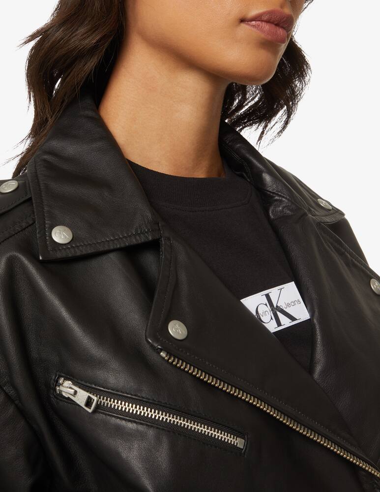 Calvin Klein Jeans Leather oversized jacket - Black - picture 4 Calvin Klein Jeans Leather oversized jacket - Black - picture 4