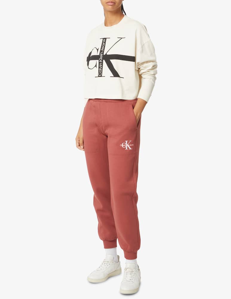 rinascente Calvin Klein Jeans Fleece cotton sweatpants - Red