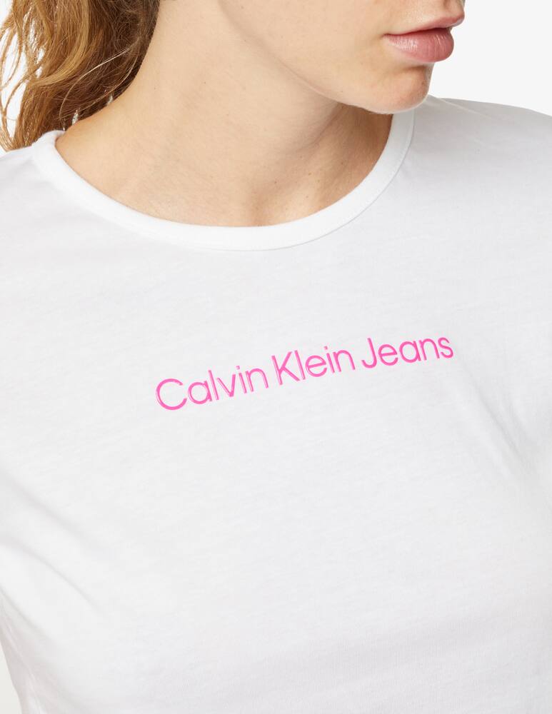 rinascente Calvin Klein Jeans T-shirt in cotone con logo - Bianco