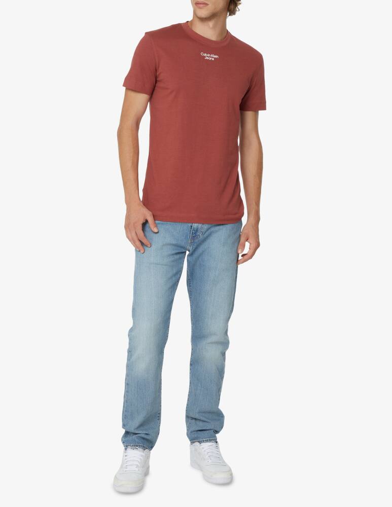 rinascente Calvin Klein Jeans Maglietta in cotone con logo - Rosso