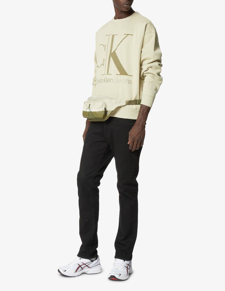 rinascente Calvin Klein Jeans Felpa girocollo fleece con logo - Beige