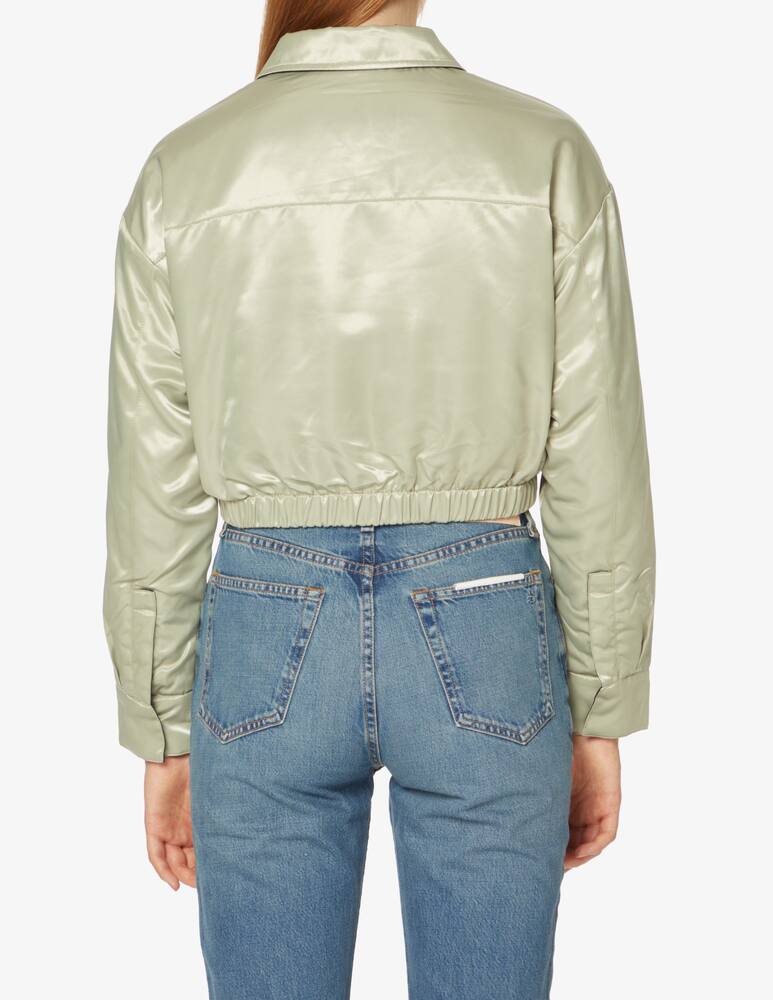 rinascente Calvin Klein Jeans Satin reversible cropped jacket - Olive