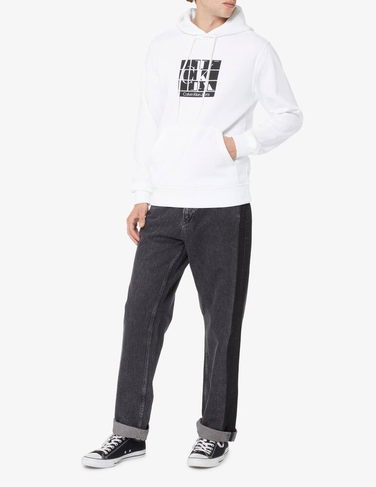 rinascente Calvin Klein Jeans Felpa con cappuccio fleece con logo - Bianco