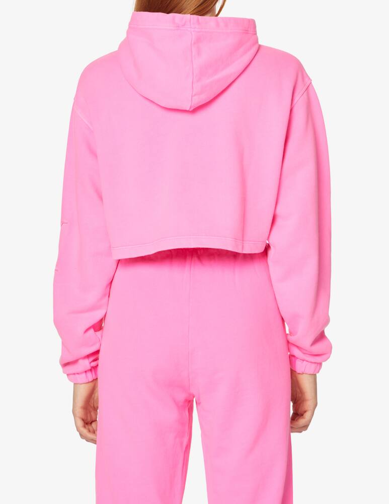 rinascente Calvin Klein Jeans Felpa cropped in cotone con cappuccio  - Rosa