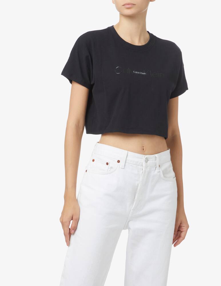 rinascente Calvin Klein Performance T-shirt sportiva in cotone - Nero