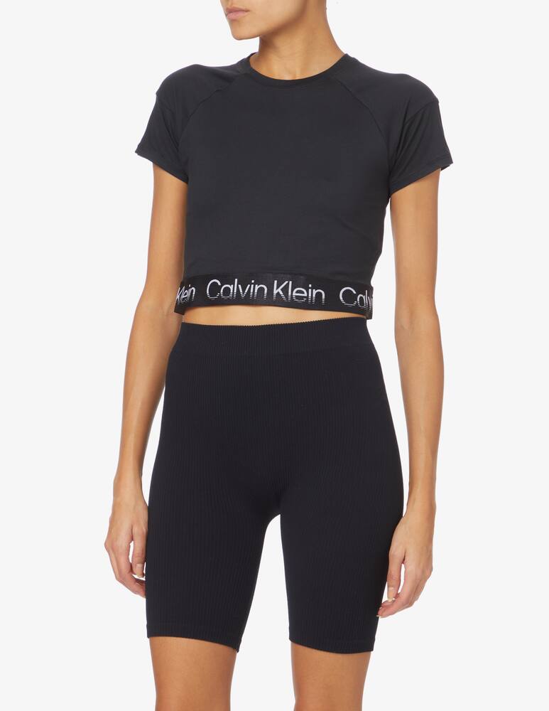 rinascente Calvin Klein Performance T-shirt cropped sportiva - Nero
