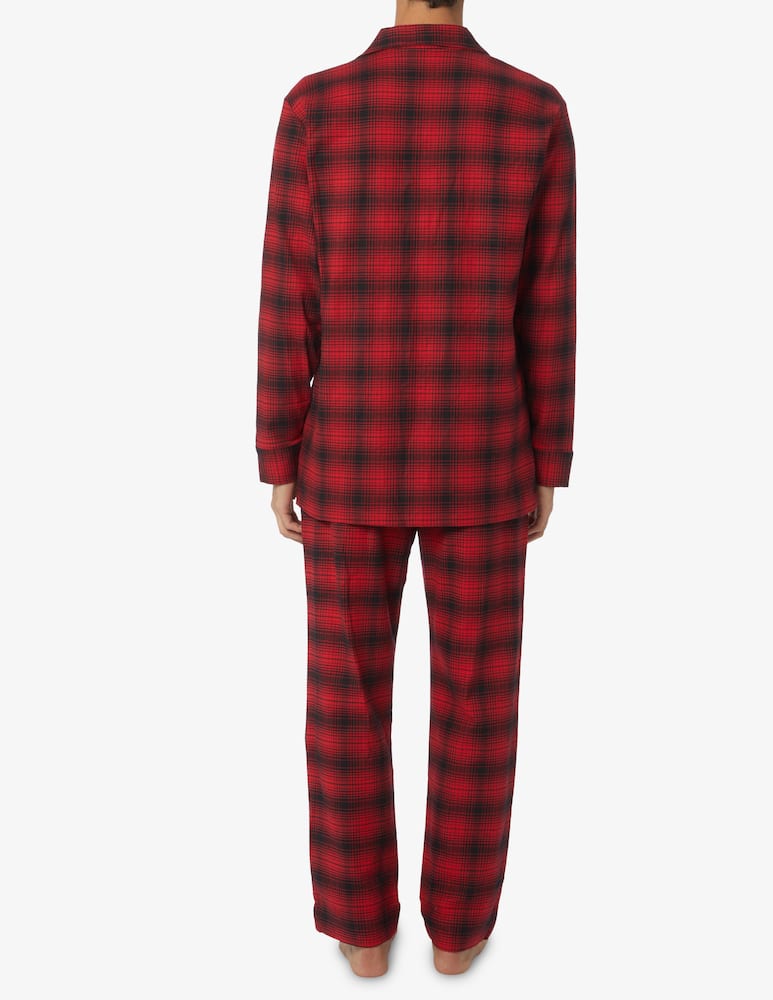 Shop Calvin Klein L/s pant flannel pajamas set check Multi on Rinascente