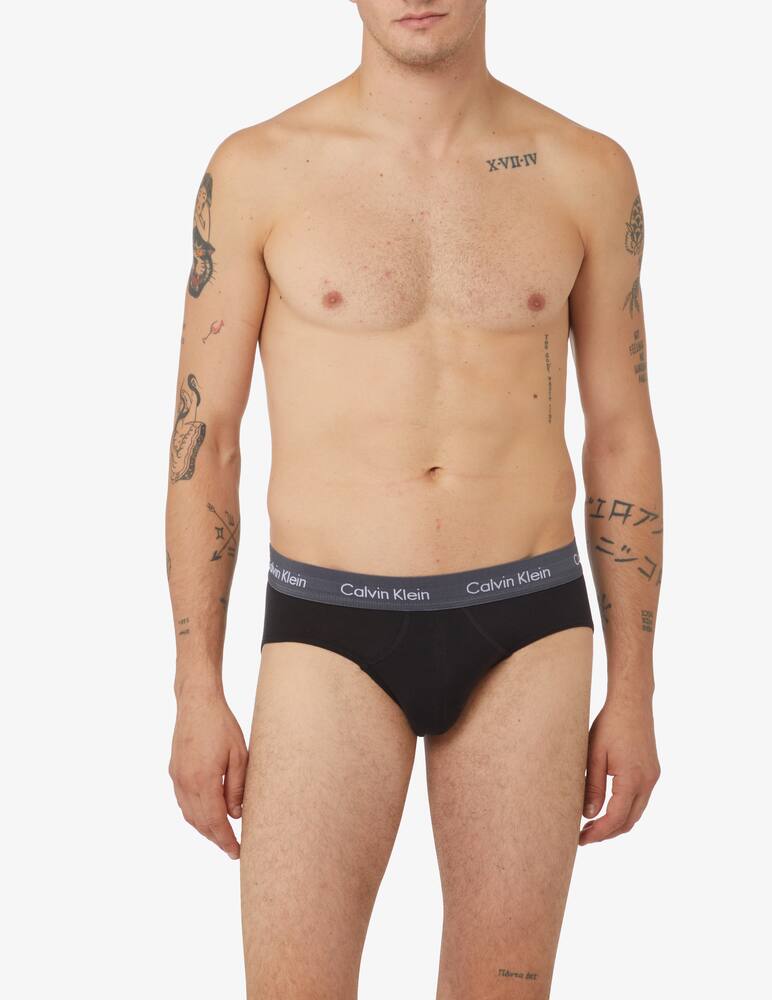 rinascente Calvin Klein Slip in cotone stretch 3pezzi - Nero