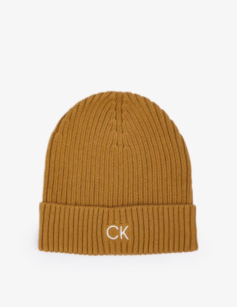 rinascente Calvin Klein Cappello beanie in cotone - Oliva