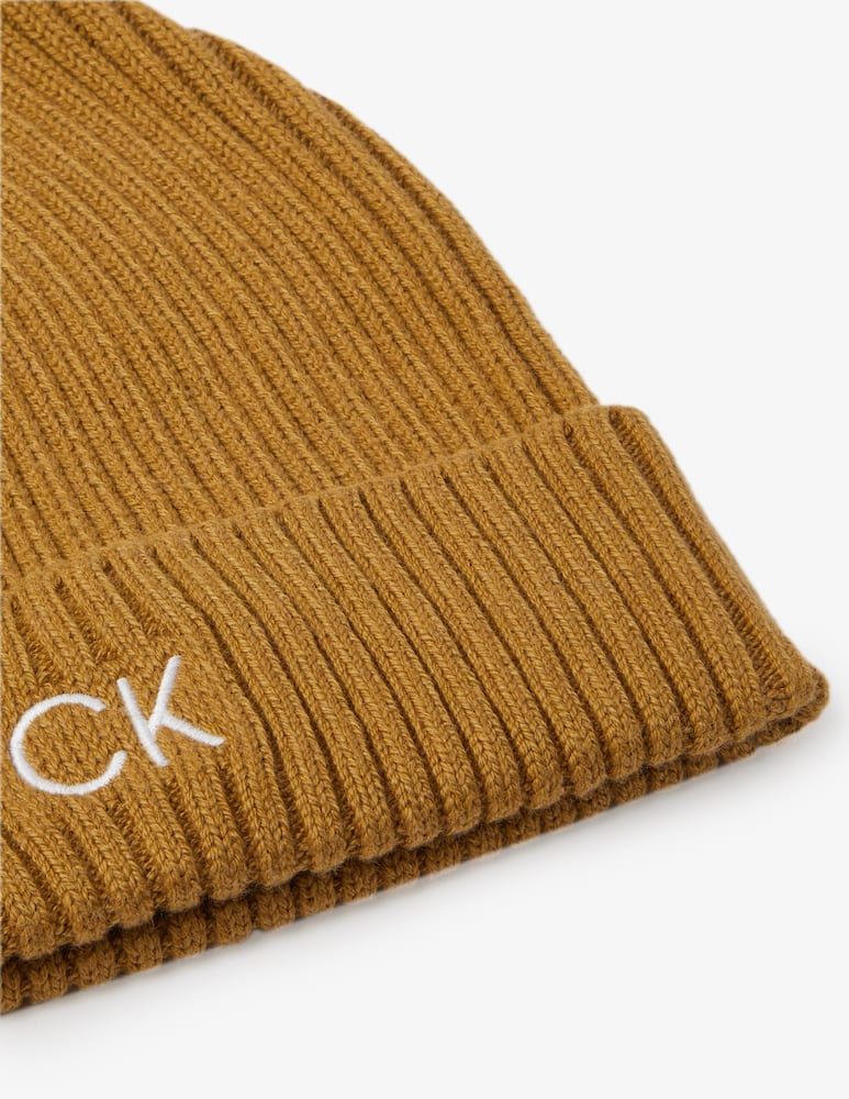 rinascente Calvin Klein Cappello beanie in cotone - Oliva