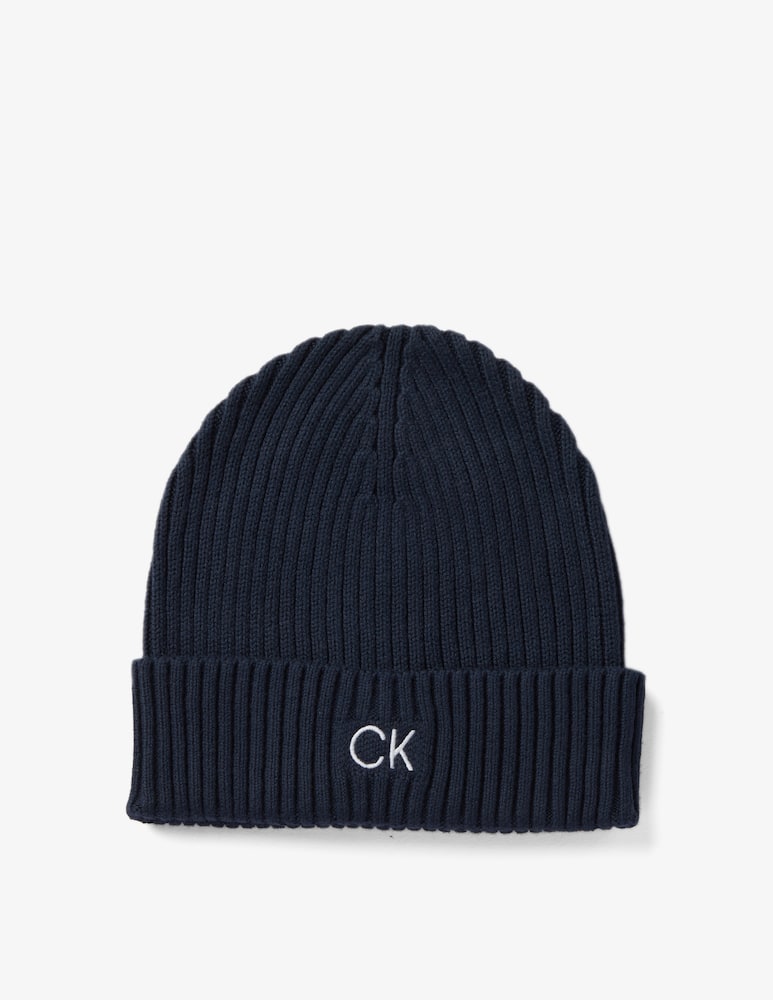 rinascente Calvin Klein Cotton rib beanie - Blue