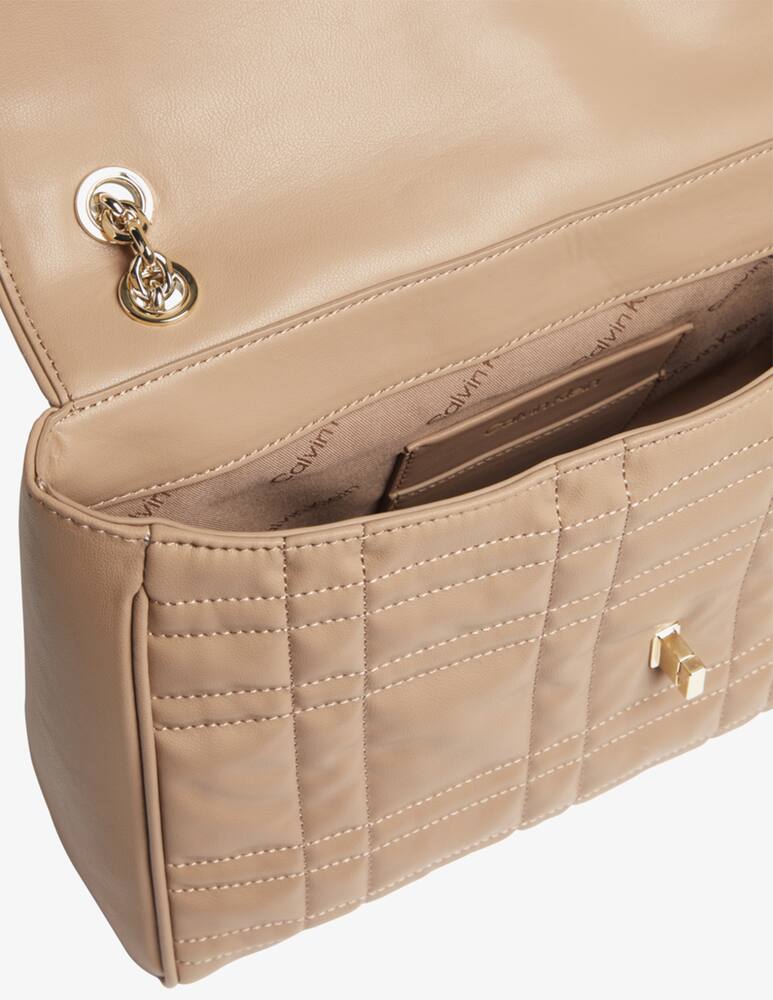 rinascente Calvin Klein Re-Lock Quilt Shoulder bag Lg - Beige