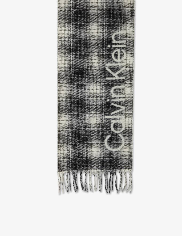 Calvin Klein Sciarpa a scacchi in misto lana - Nero - immagine 1 Calvin Klein Sciarpa a scacchi in misto lana - Nero - immagine 1