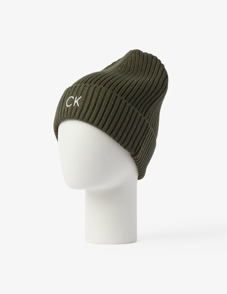 rinascente Calvin Klein Cotton rib beanie - Green