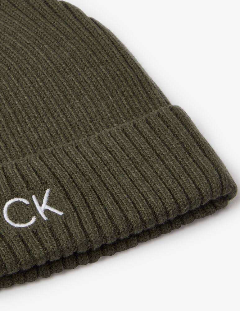 rinascente Calvin Klein Cotton rib beanie - Green