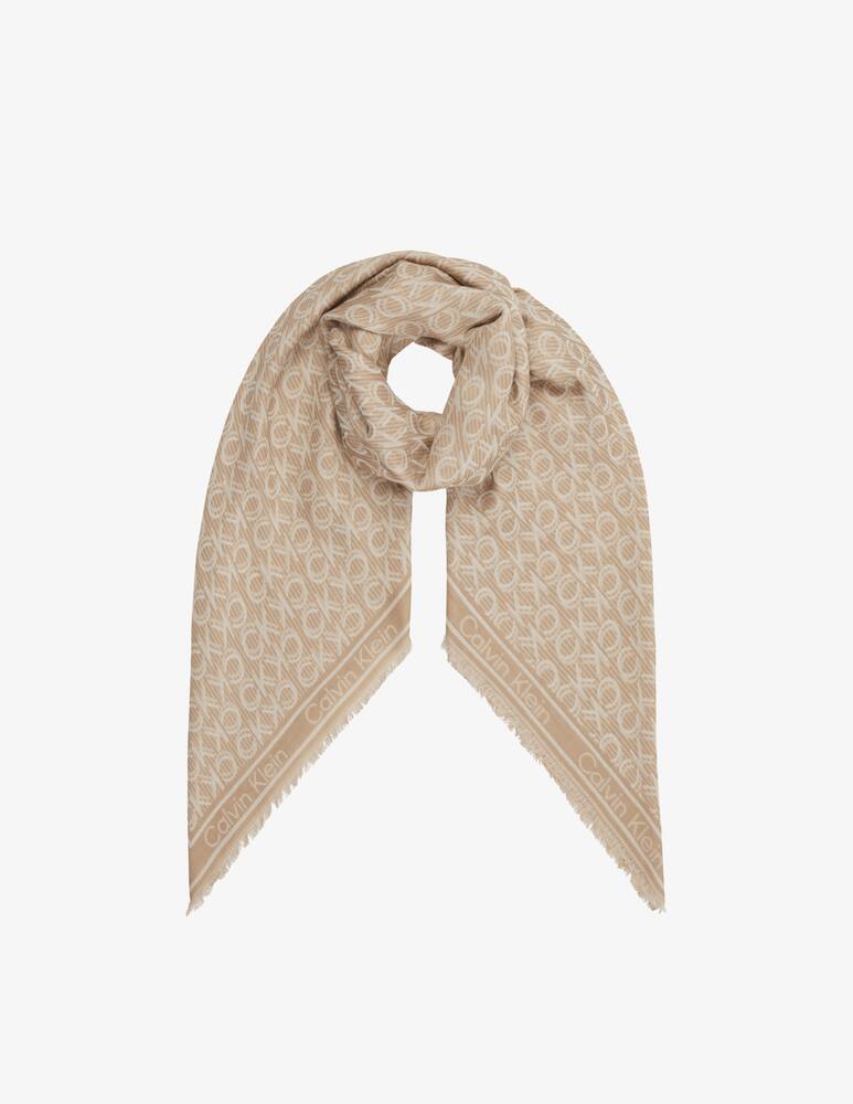 rinascente Calvin Klein Monogram Jacquard Scarf - Beige