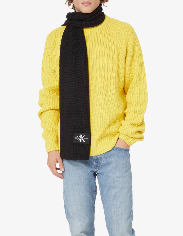 rinascente Calvin Klein Mono patch scarf - Black