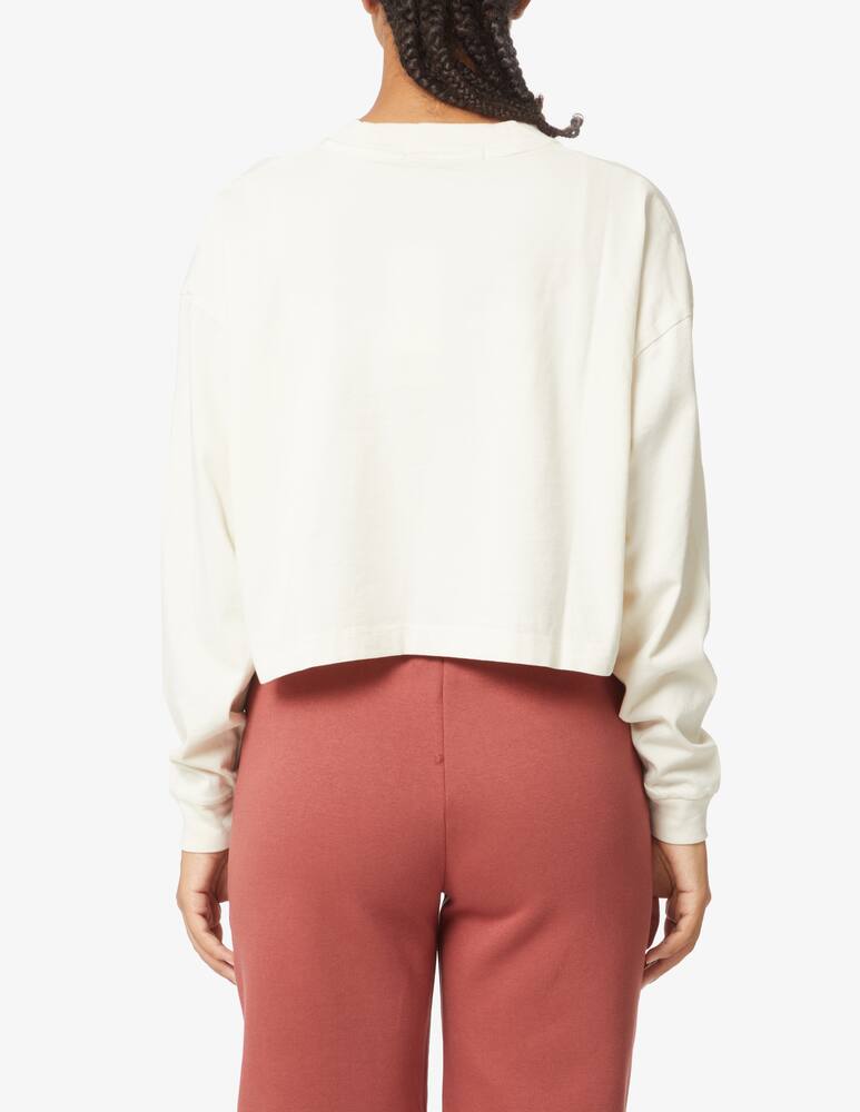 rinascente Calvin Klein Jeans Felpa crop logo grande - Bianco