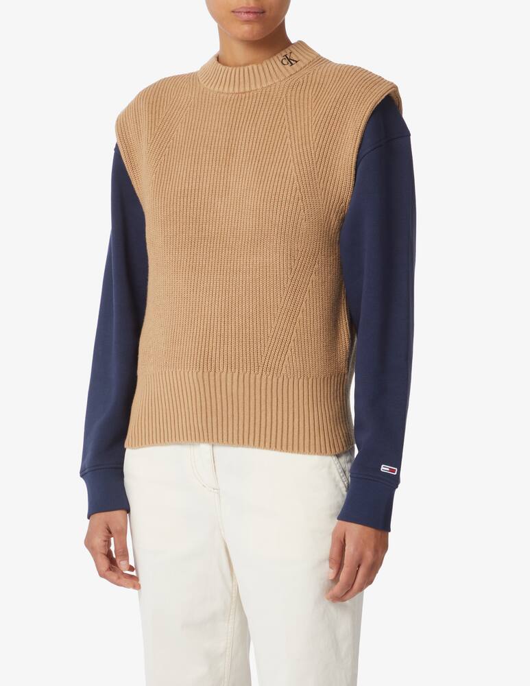 Calvin Klein Jeans Cotton blend gilet - Beige - picture 1 Calvin Klein Jeans Cotton blend gilet - Beige - picture 1