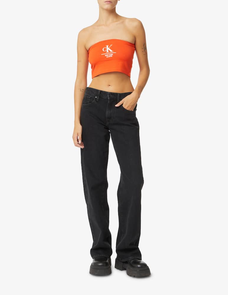 rinascente Calvin Klein Jeans Top fascia logo - Arancione