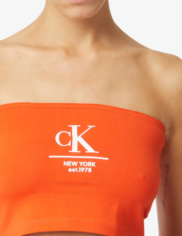 rinascente Calvin Klein Jeans Top fascia logo - Arancione