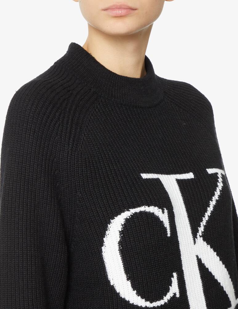 rinascente Calvin Klein Jeans Crewneck t-shirt with big logo - Black