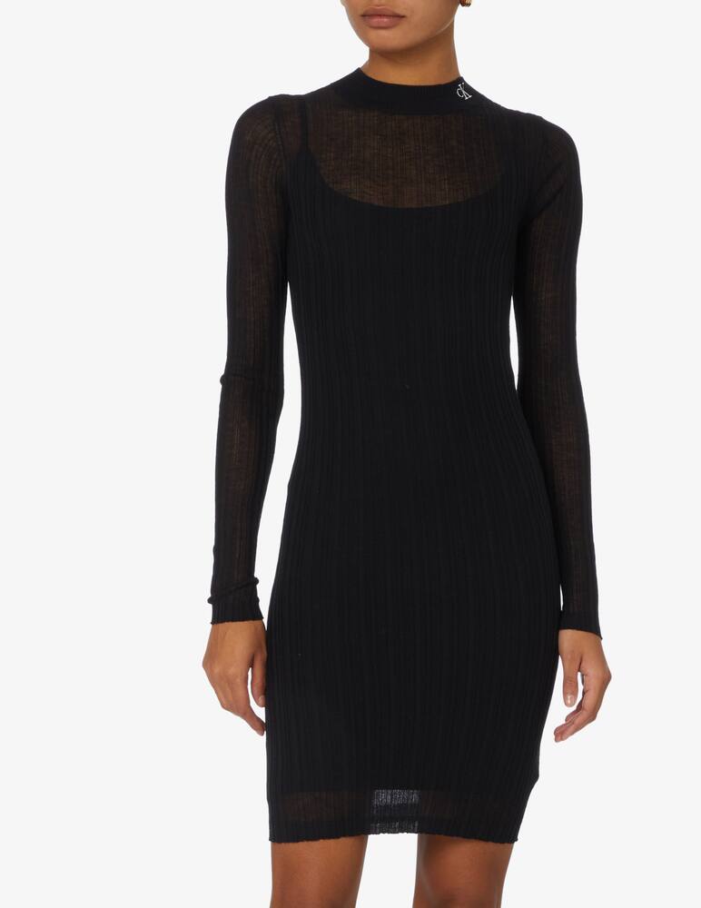 rinascente Calvin Klein Jeans Vestito corto a manica lunga - Nero