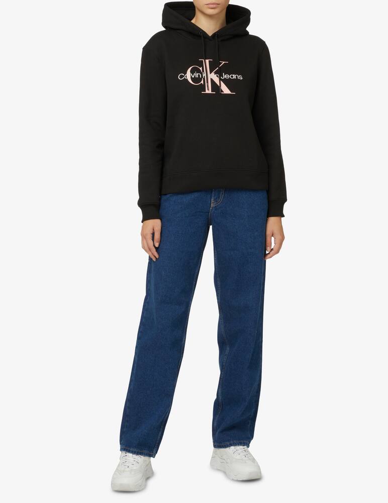 rinascente Calvin Klein Jeans Felpa con cappuccio logo monogramma - Nero