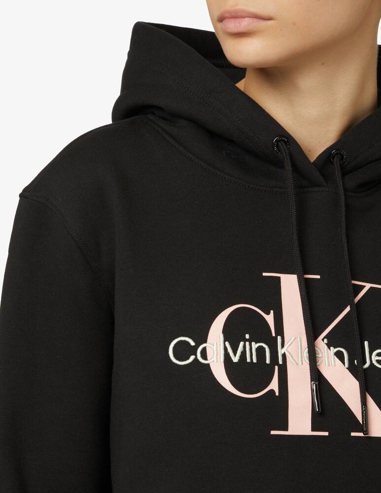 rinascente Calvin Klein Jeans Felpa con cappuccio logo monogramma - Nero