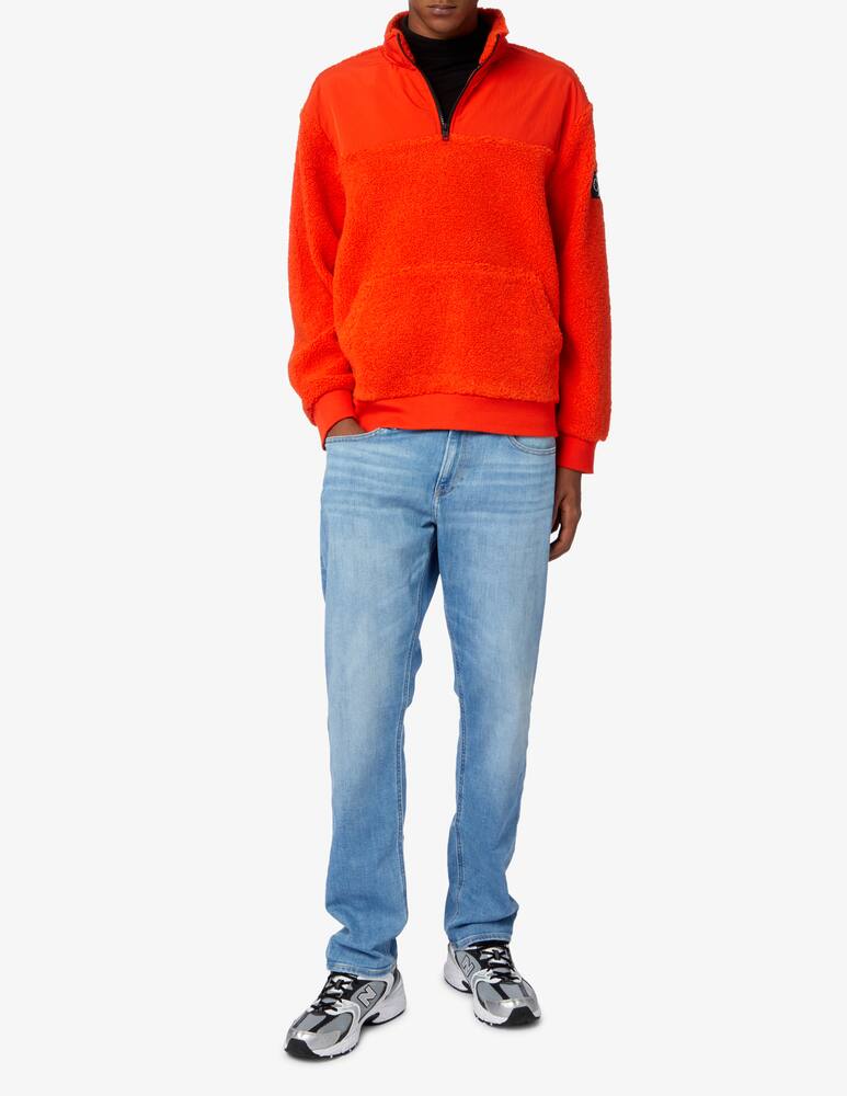 rinascente Calvin Klein Jeans Sherpa mzip badge sweater - Orange