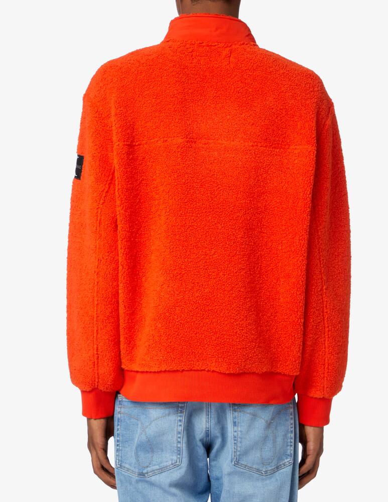 rinascente Calvin Klein Jeans Sherpa mzip badge sweater - Orange