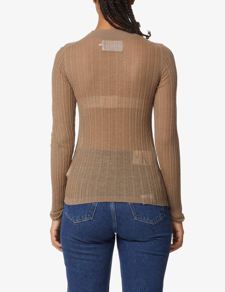 rinascente Calvin Klein Jeans Maglietta a manica lunga a costine - Marrone