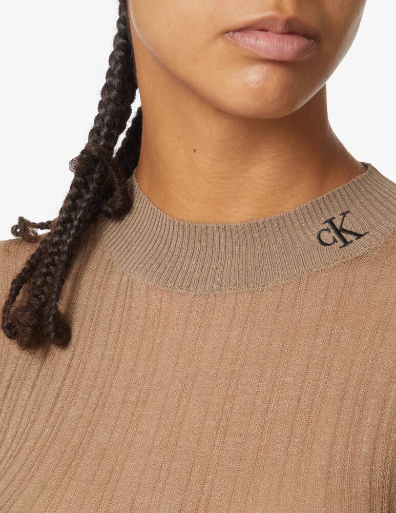 rinascente Calvin Klein Jeans Maglietta a manica lunga a costine - Marrone